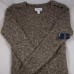 St. John's Bay Light Grey Tweed Marled Sweater XL